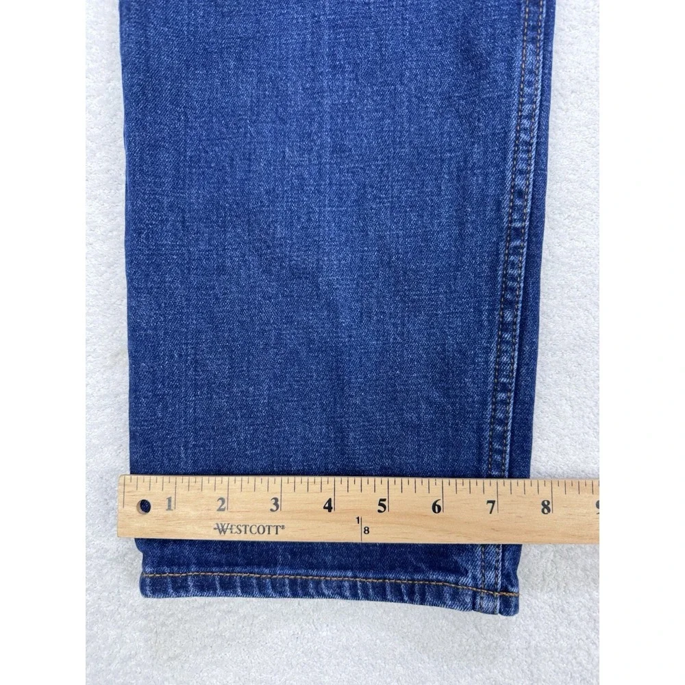 Abercrombie Fitch Jeans W 16 Long 36x30 Blue Ankle‎ Straight Ultra High Denim